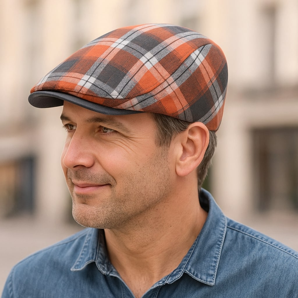 Béret Vintage en Tartan - Autumna