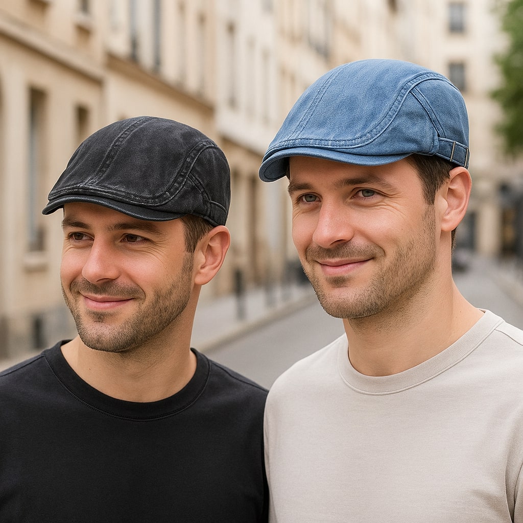 Béret Homme en Denim Léger - Sky