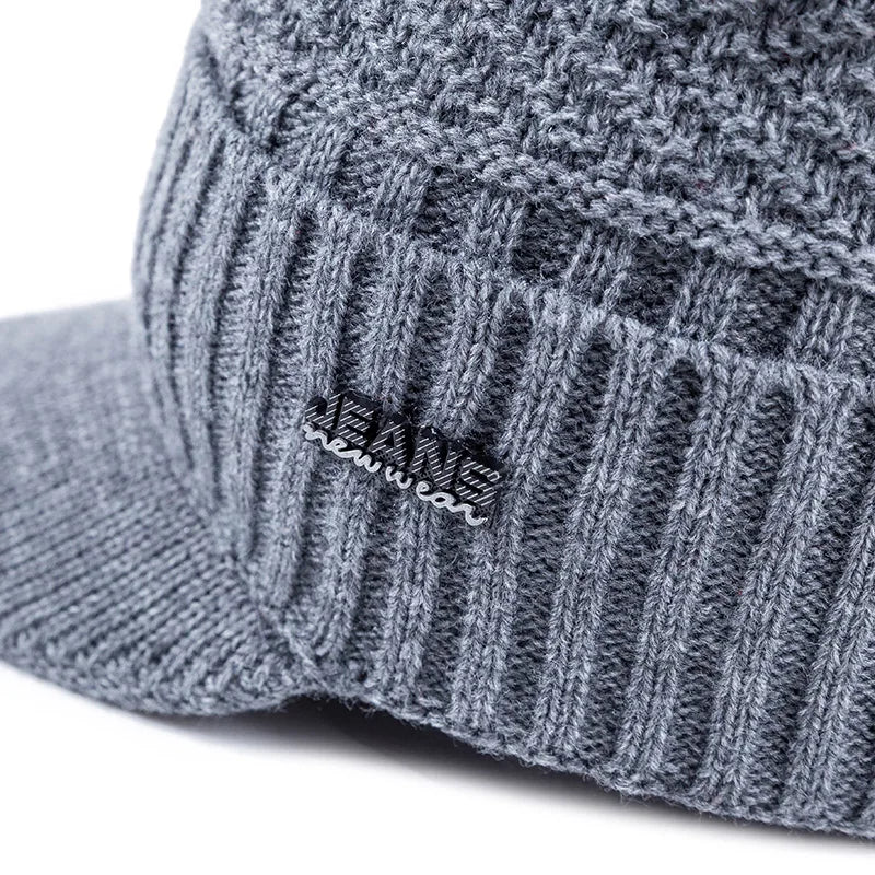Bonnet Casquette Tricoté Polaire - KnitShield