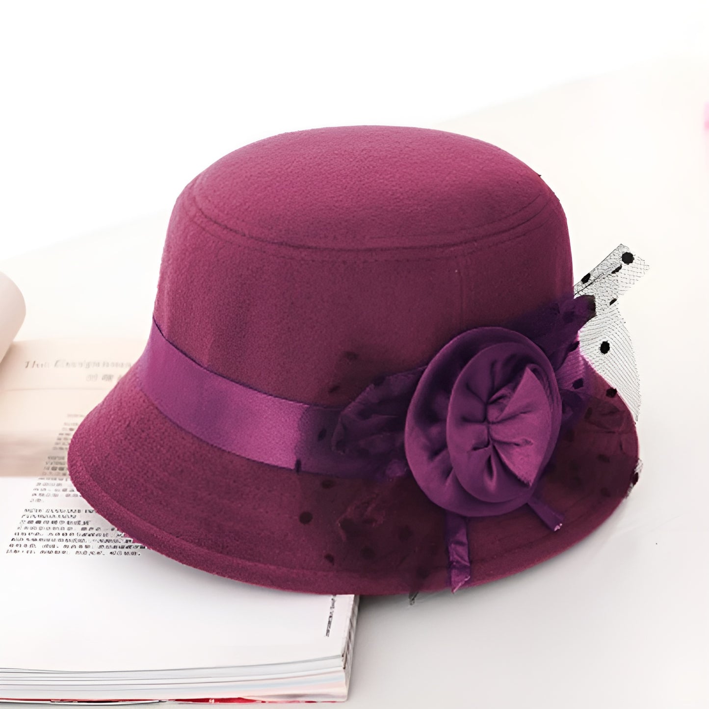 Chapeau Melon Cloche Femme Fleur