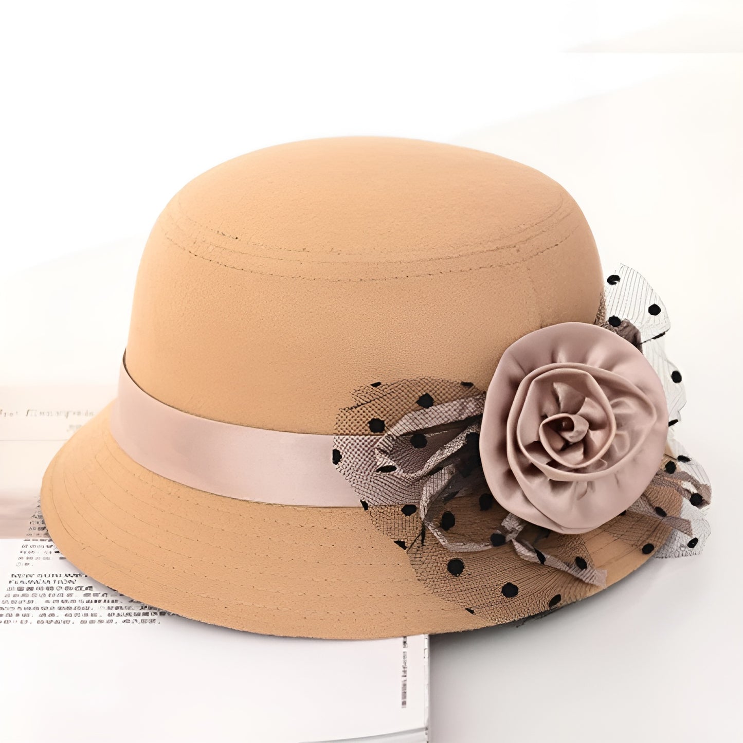 Chapeau Melon Cloche Femme Fleur