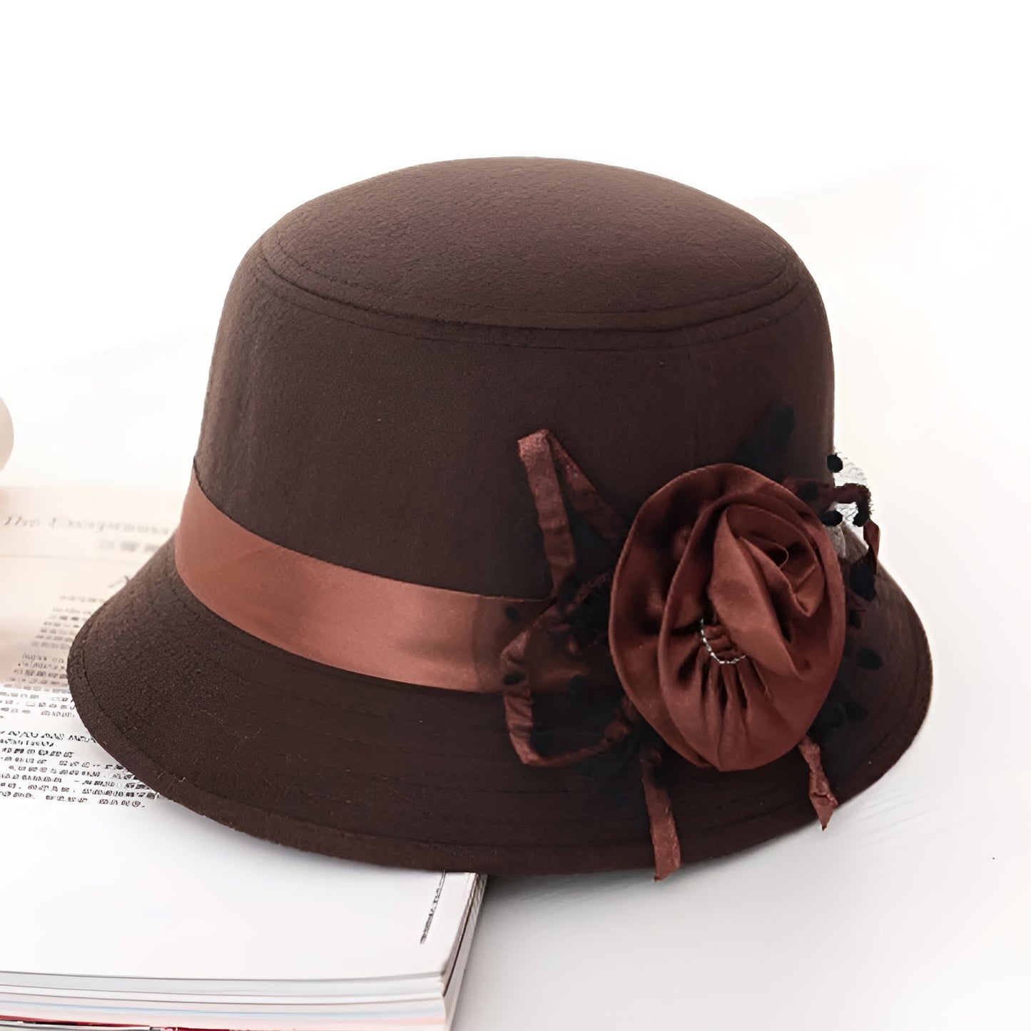 Chapeau Melon Cloche Femme Fleur