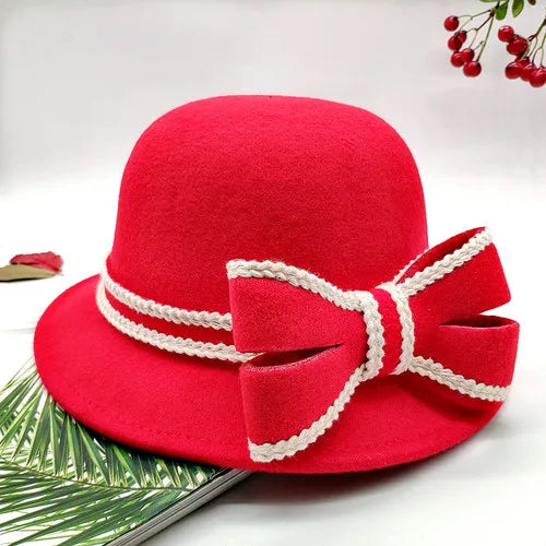 Chapeau Melon Cloche Femme Noeud Hiver - La Maison du Chapeau