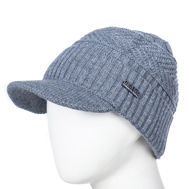 Bonnet Casquette Tricoté Polaire - KnitShield