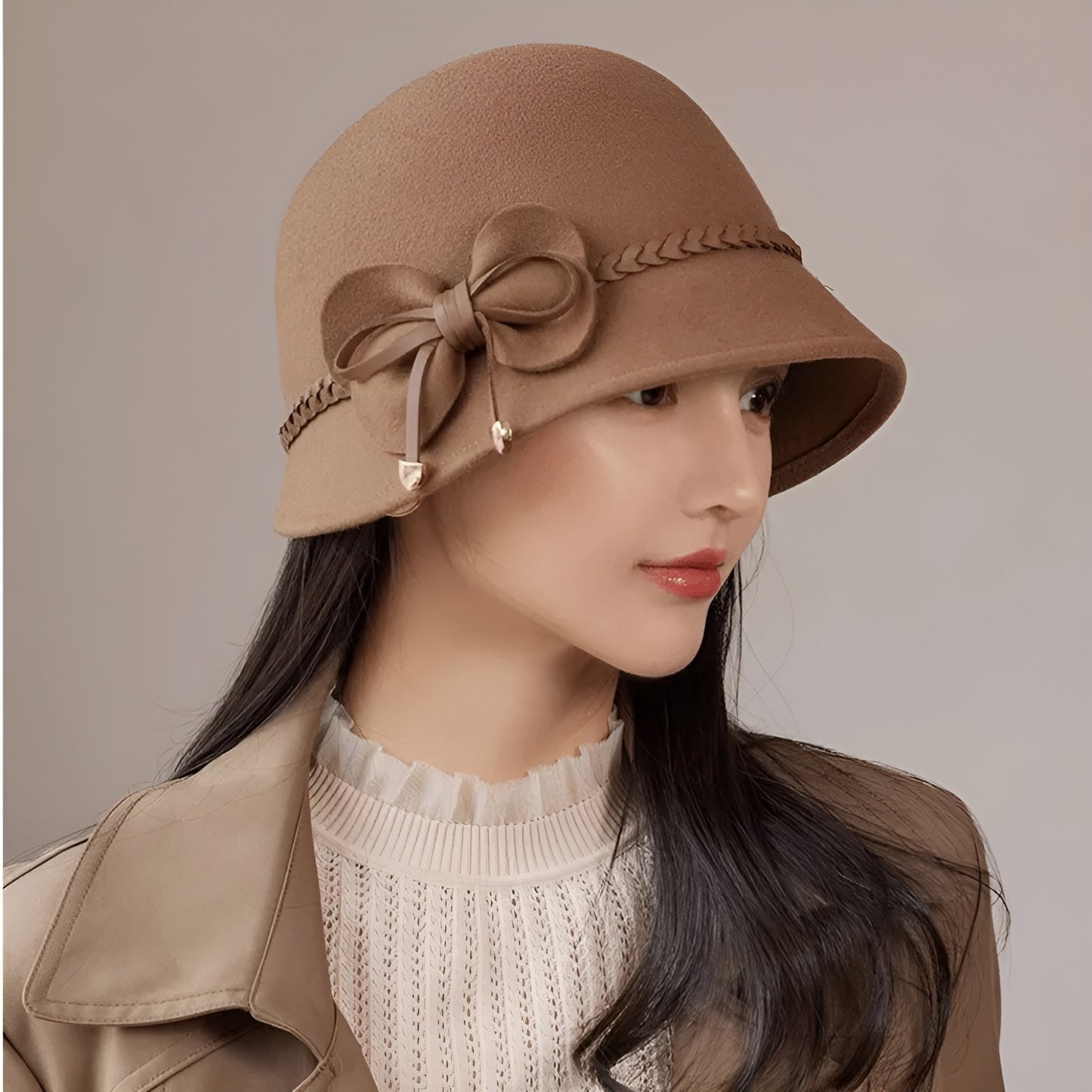 Chapeau Cloche Melon en Laine Femme - Pimpant