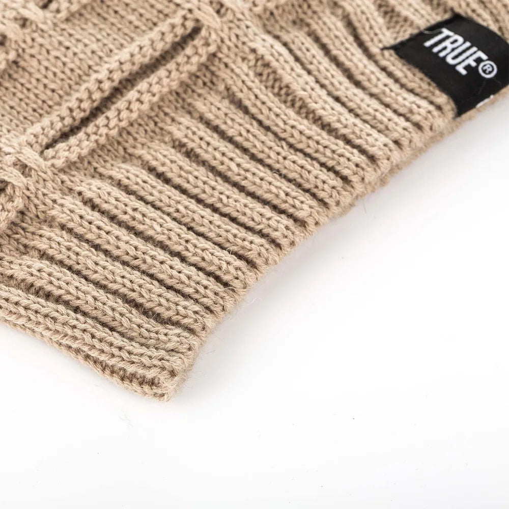 Bonnet Long en Maille Torsadée - TrueKnits