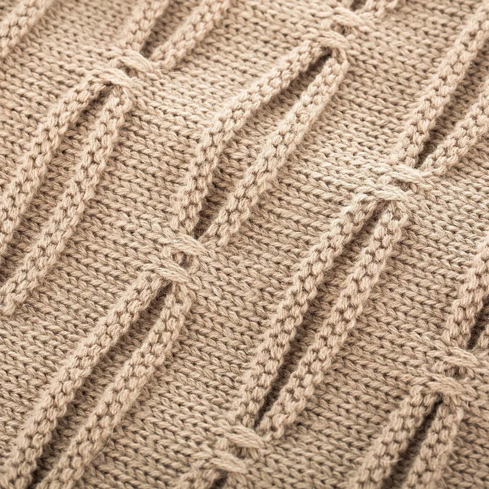 Bonnet Long en Maille Torsadée - TrueKnits