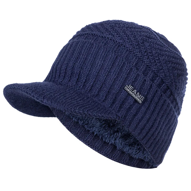 Bonnet Casquette Tricoté Polaire - KnitShield