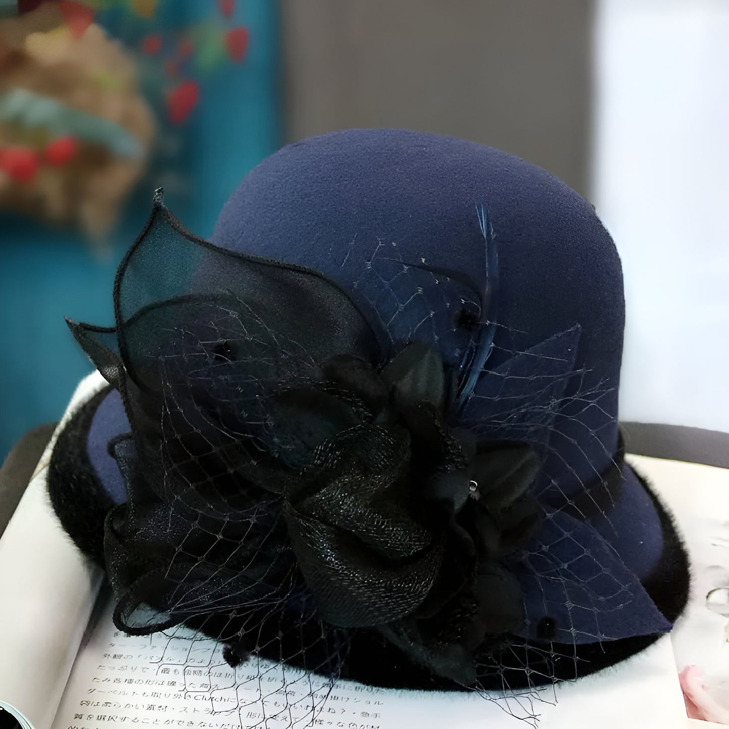 Chapeau Melon.Cloche Femme à Fleur
