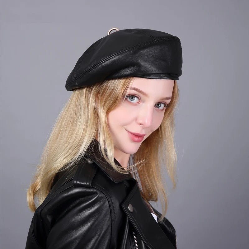 Béret Femme Véritable Cuir 100% - La Maison du Chapeau