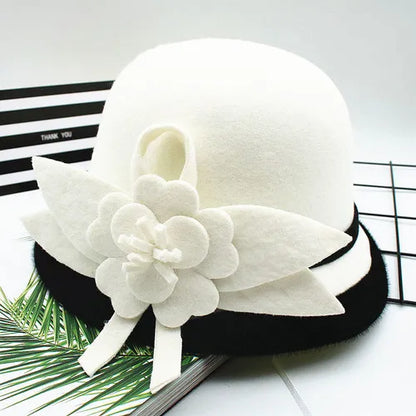 Chapeau Cloche Melon Femme Black&White - La Maison du Chapeau