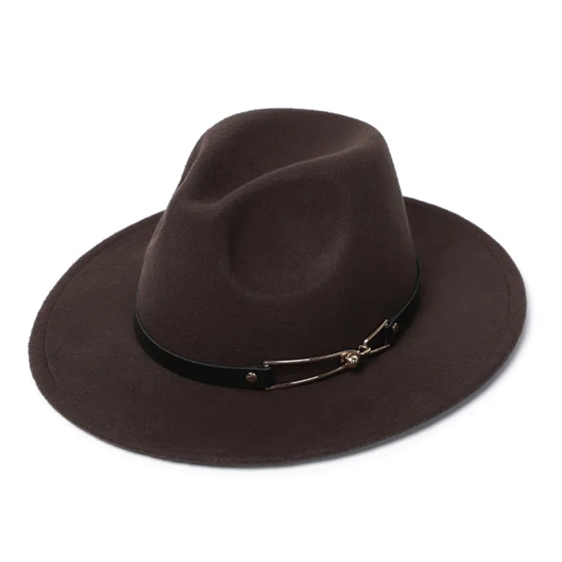 Chapeau Fedora Classy Chic Anneau Doré - La Maison du Chapeau