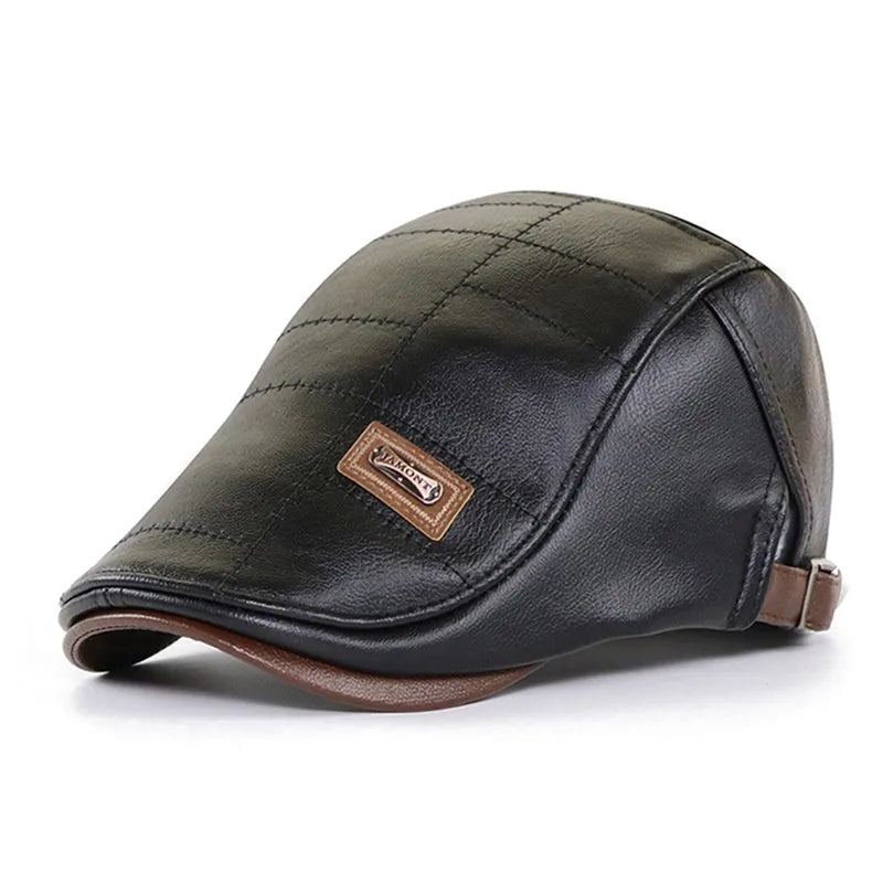 Béret Homme en Cuir - Élegant - La Maison du Chapeau