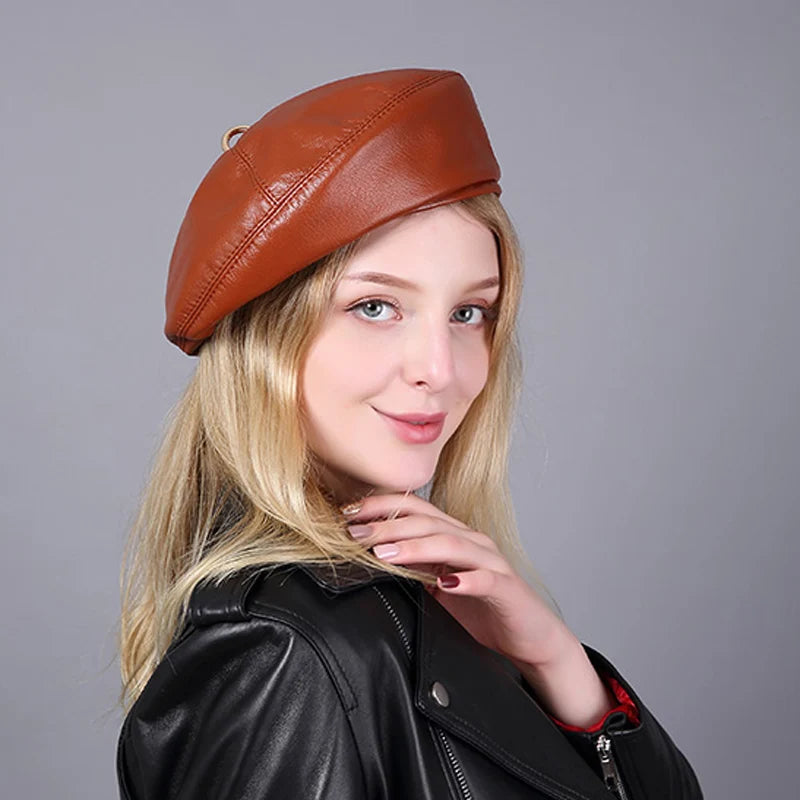 Béret Femme Véritable Cuir 100% - La Maison du Chapeau