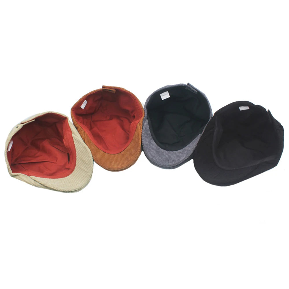 Béret Homme Vintage en Velours Côtelé - Velvet