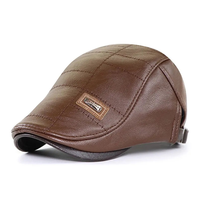 Béret Homme en Cuir - Élegant - La Maison du Chapeau