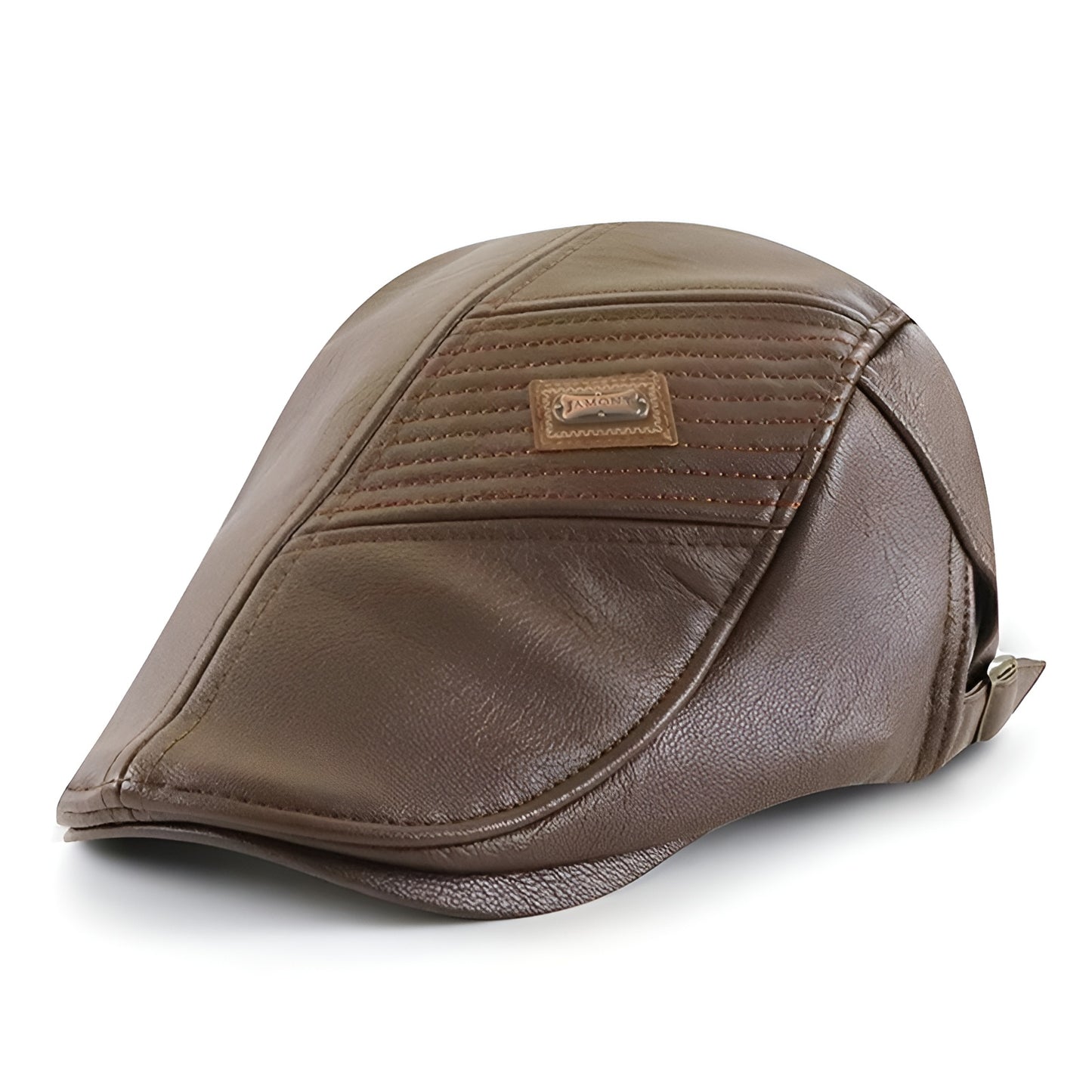 Béret Homme en Cuir avec Détails Matelassés - Aventura