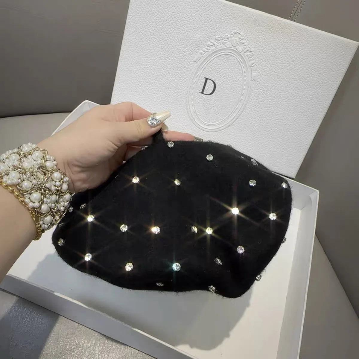 Béret Femme Scintillant Luxe - La Maison du Chapeau