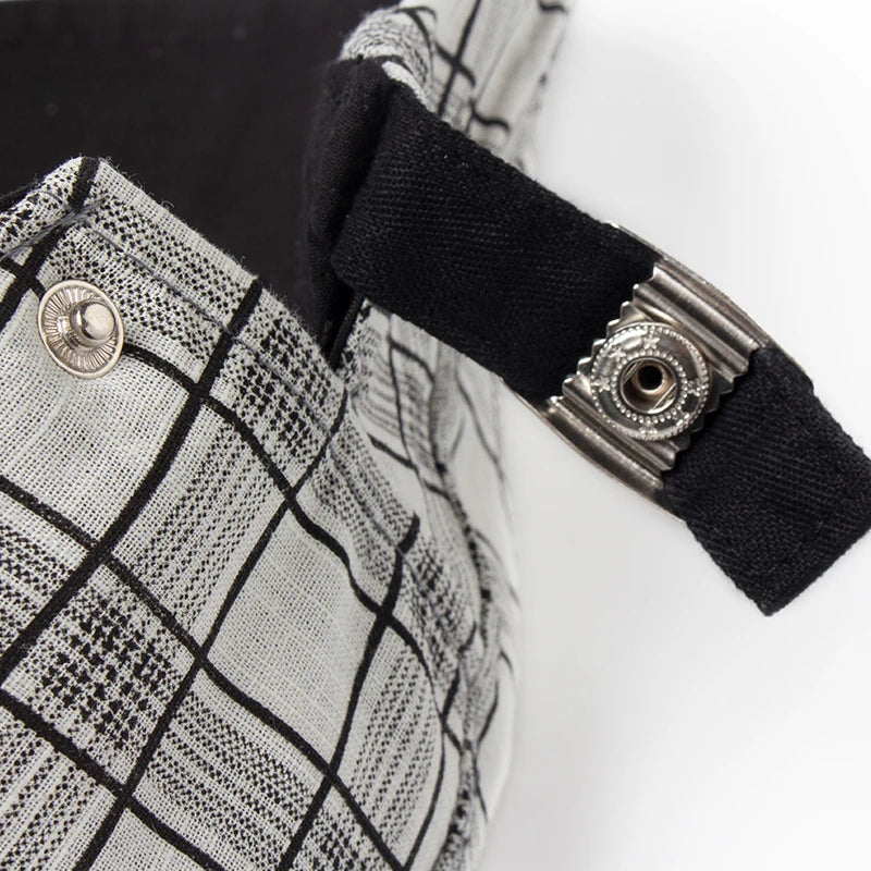 Béret Homme Réglable en Coton avec Motif Carreaux - Pixel