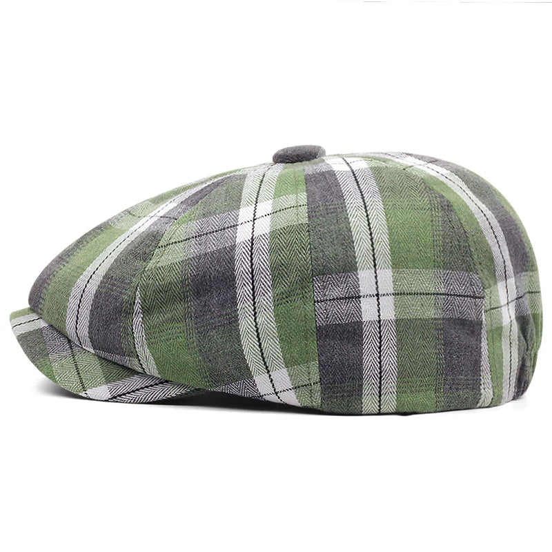 Béret Casquette Gavroche à Carreaux