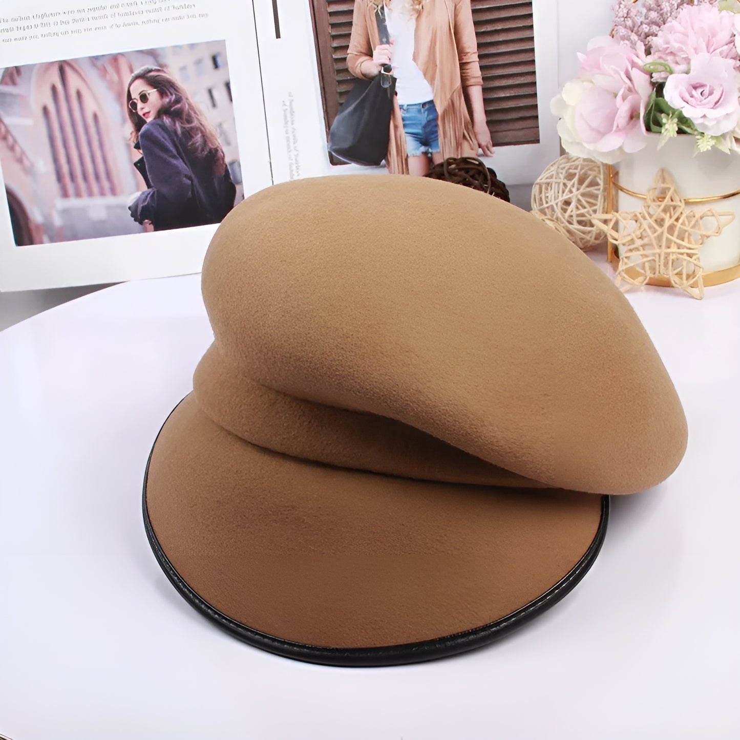 Béret Casquette Gavroche Femme en Laine
