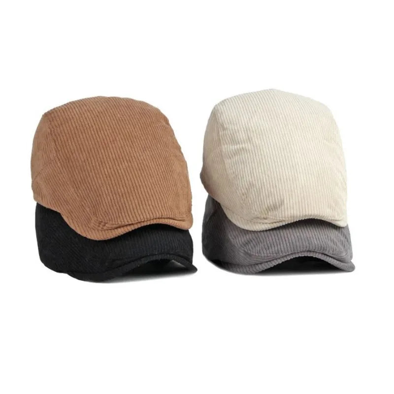Béret Homme Vintage en Velours Côtelé - Velvet