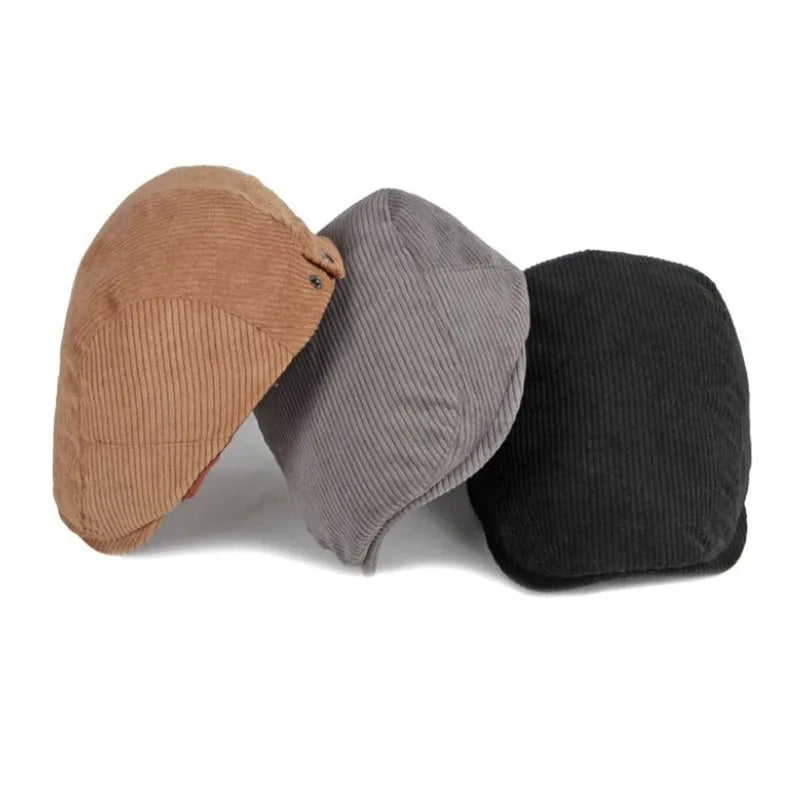 Béret Homme Vintage en Velours Côtelé - Velvet