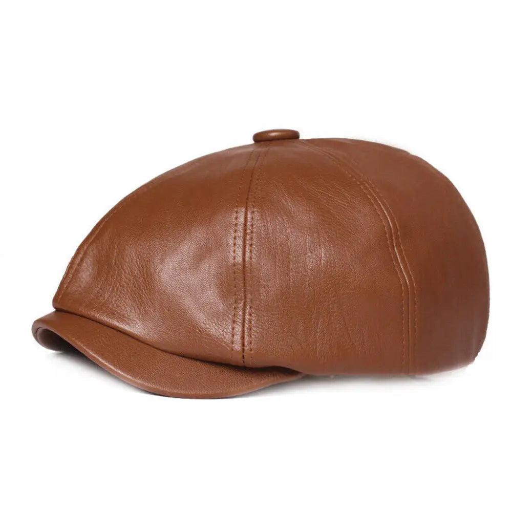 Casquette Gavroche Cuir Authentique - La Maison du Chapeau