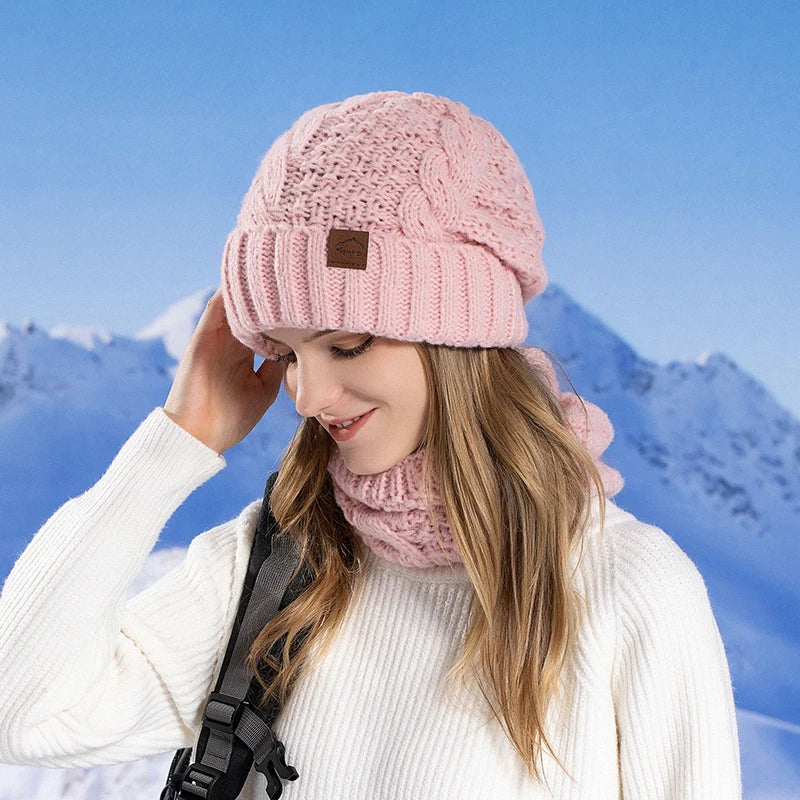 Ensemble Bonnet Femme et Écharpe Tricoté - Arctica