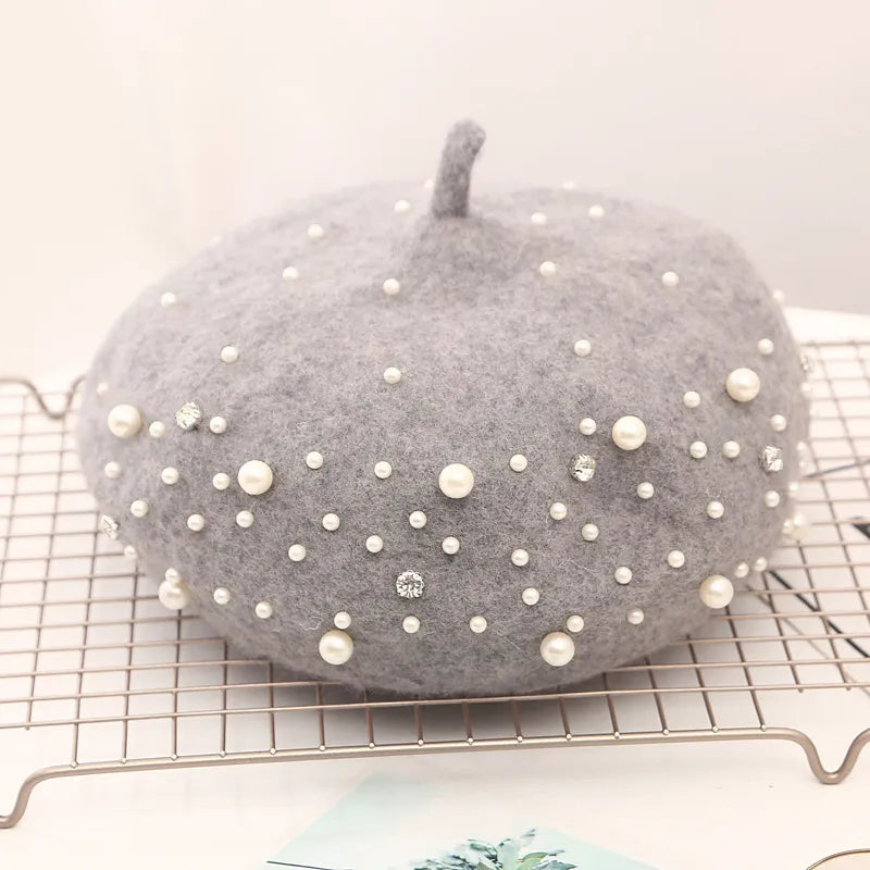 Béret Femme Hiver Perle - La Maison du Chapeau