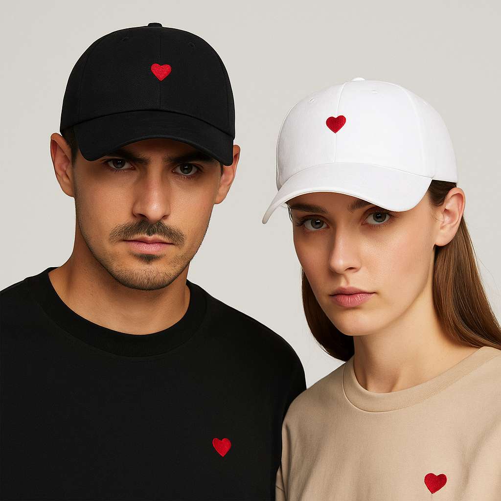 Casquette Minimaliste avec Cœur Brodé - Amor