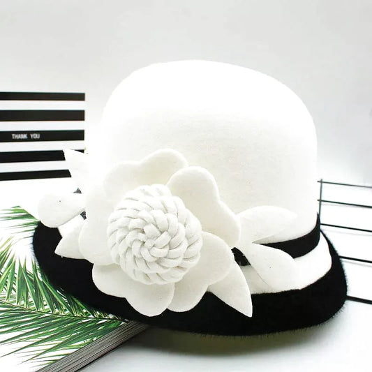 Chapeau Cloche Melon Femme Black&White - La Maison du Chapeau