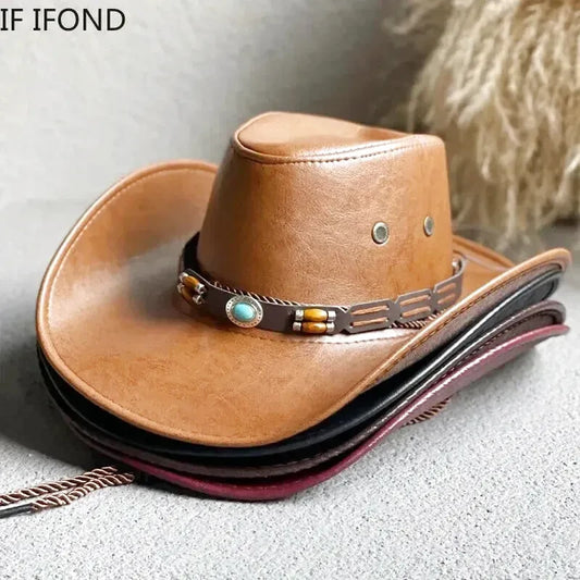 Chapeau Cowboy Faux Cuir - VaqueroVista - La Maison du Chapeau