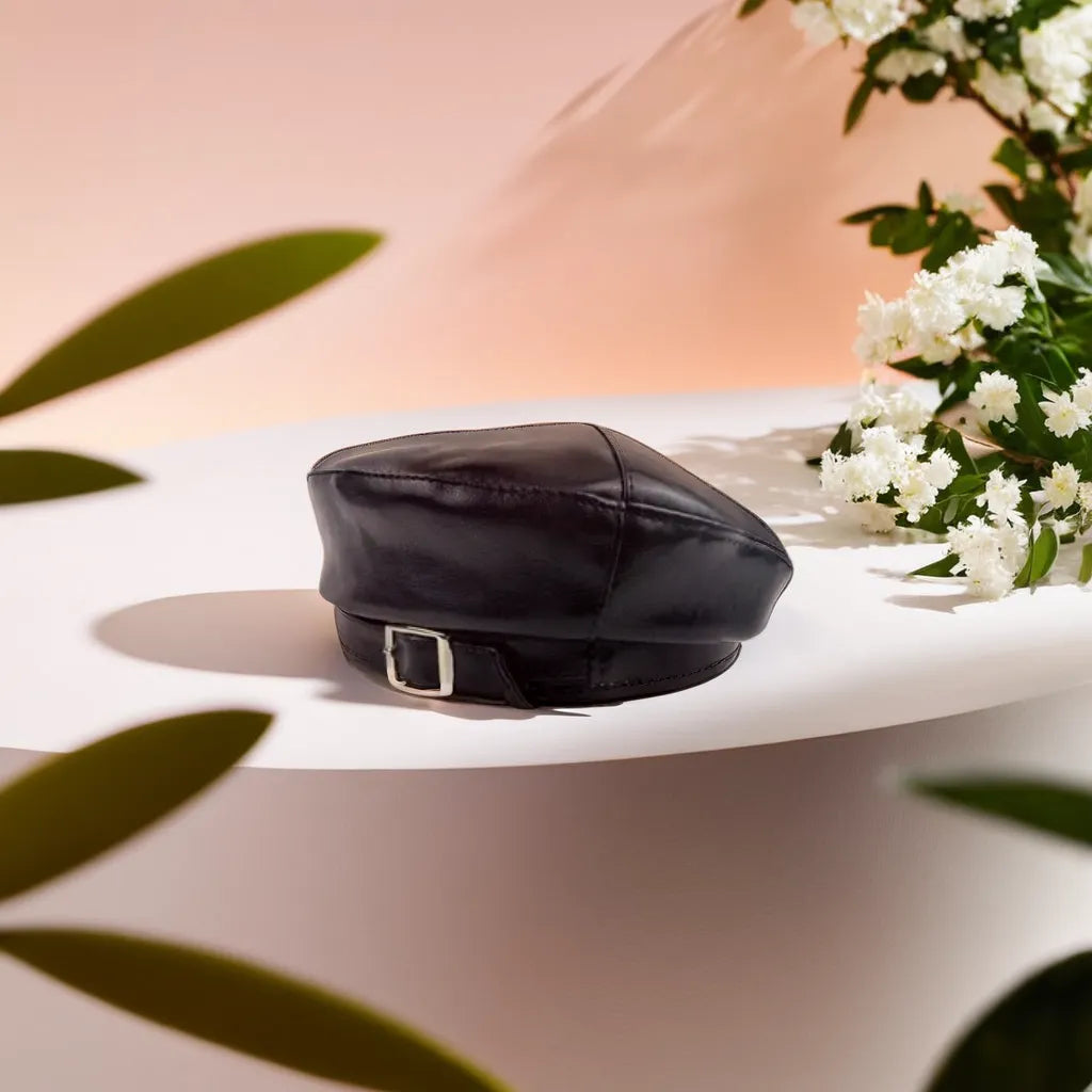 Béret en Cuir Femme