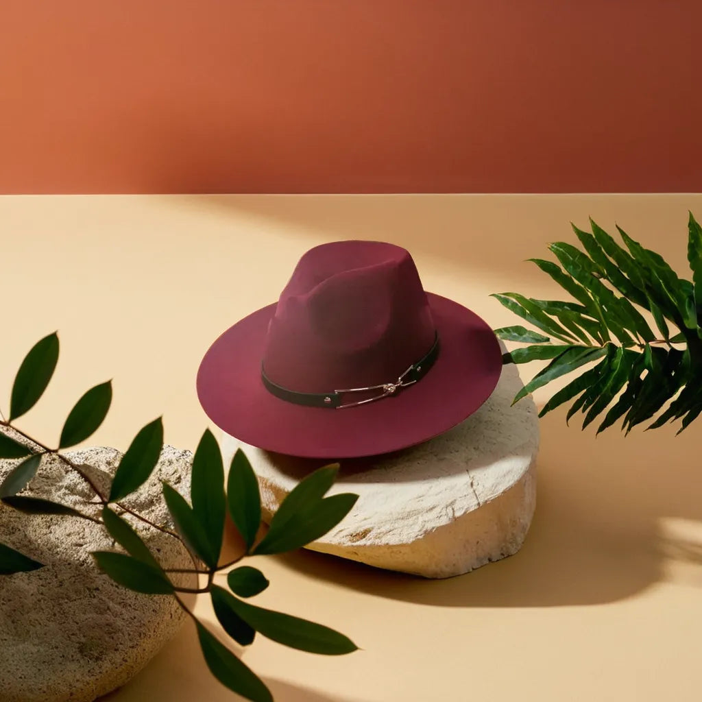 Chapeau Fedora Classy Chic Anneau Doré