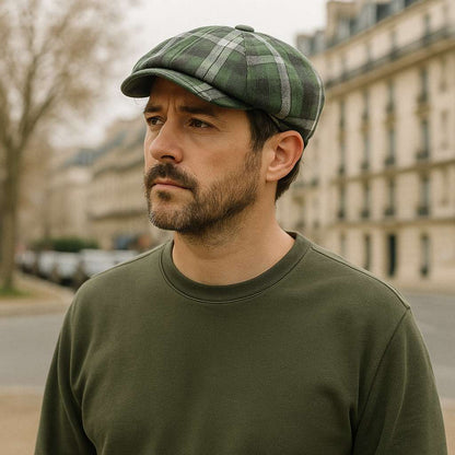 Béret Casquette Gavroche à Carreaux