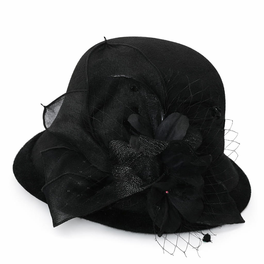 Chapeau Melon Cloche Femme à Fleur