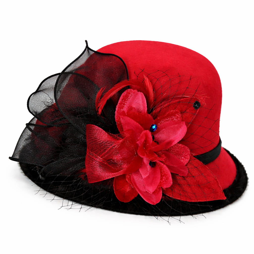 Chapeau Melon Cloche Femme à Fleur