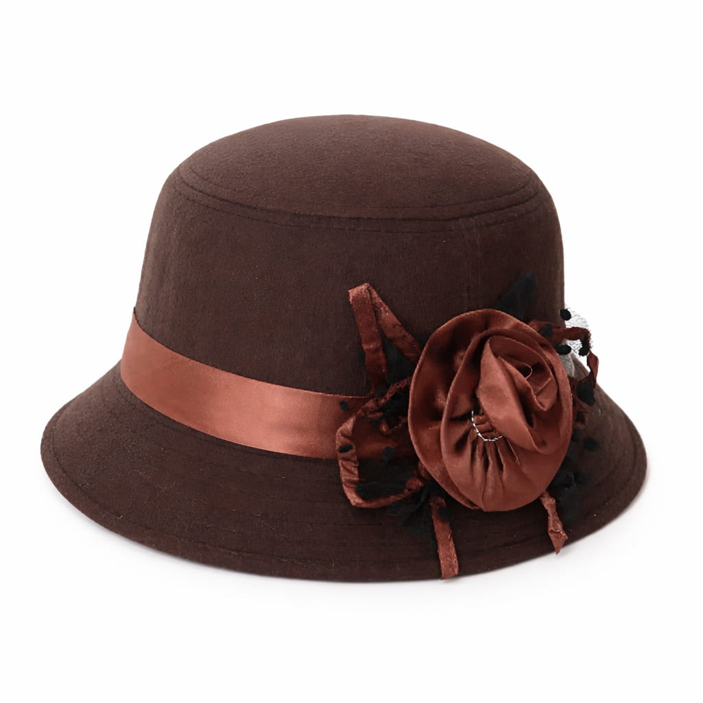 Chapeau Melon Cloche Femme Fleur