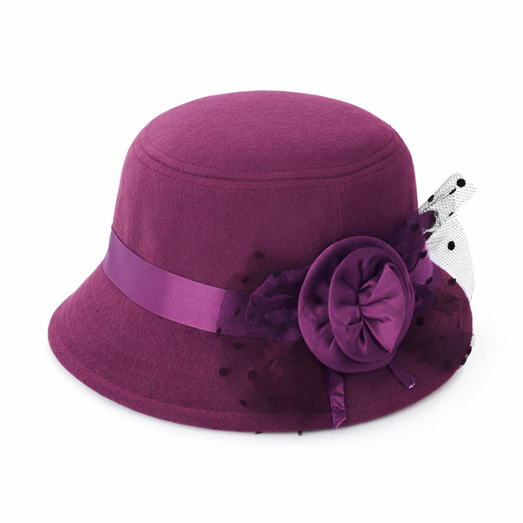 Chapeau Melon Cloche Femme Fleur