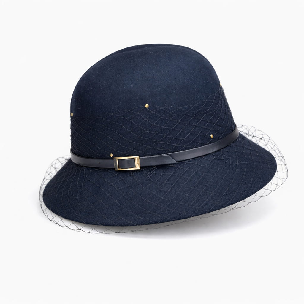 Chapeau Melon Cloche en Laine - Rétro