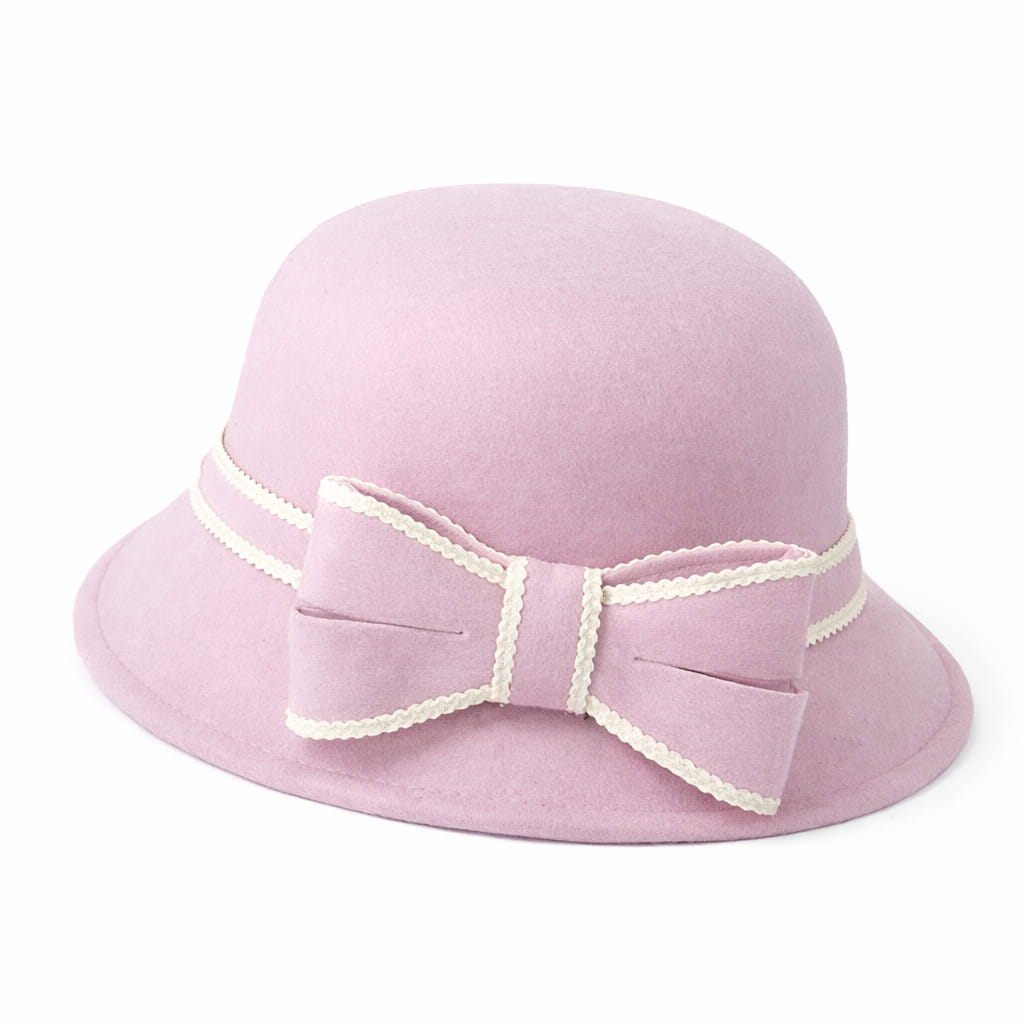 Chapeau Melon Cloche Femme Noeud Hiver