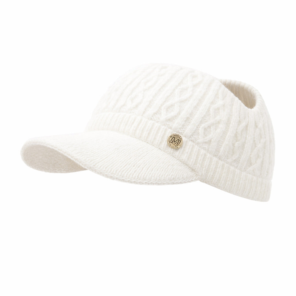 Bonnet Casquette Femme en Maille Tricotée Douce - Celeste