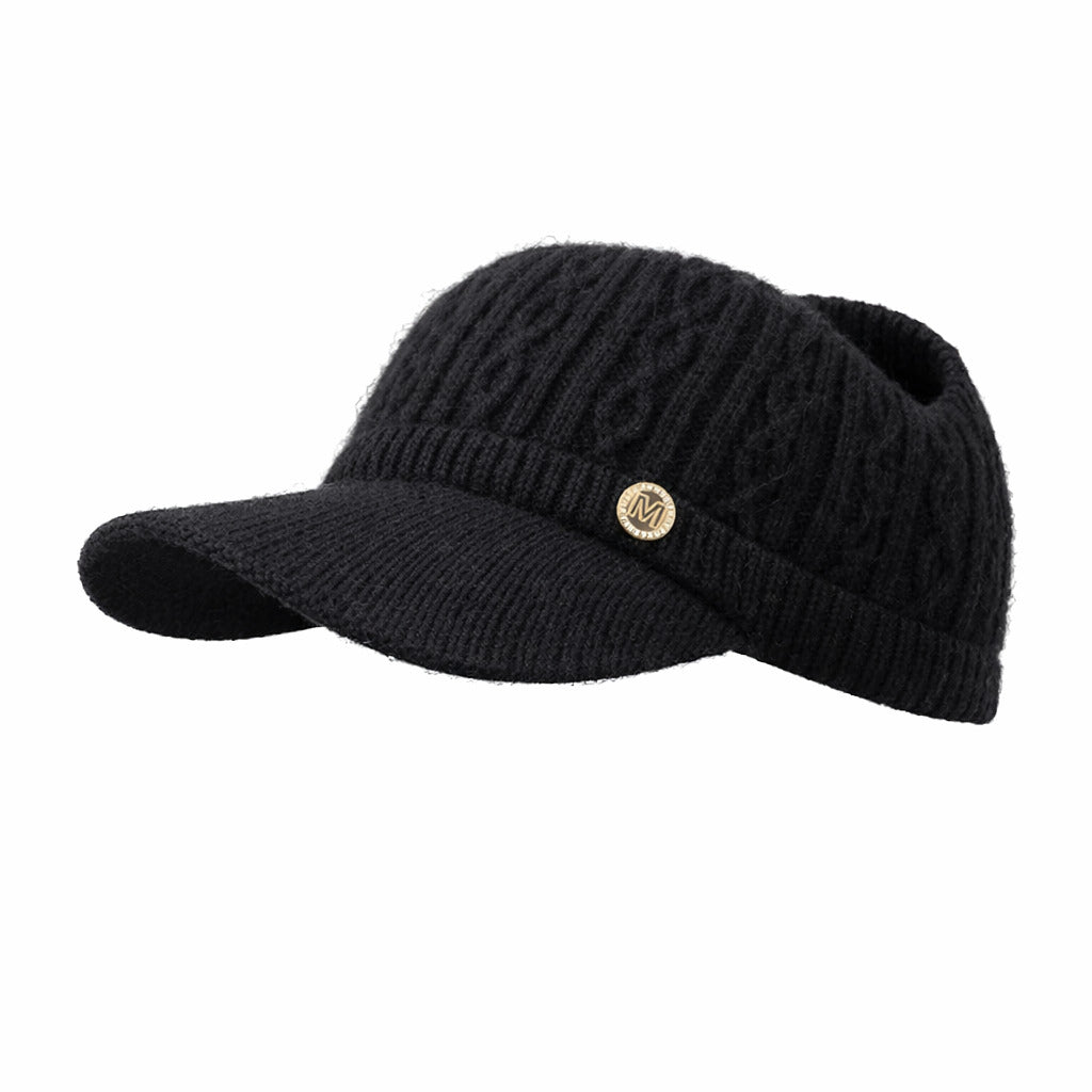 Bonnet Casquette Femme en Maille Tricotée Douce - Celeste