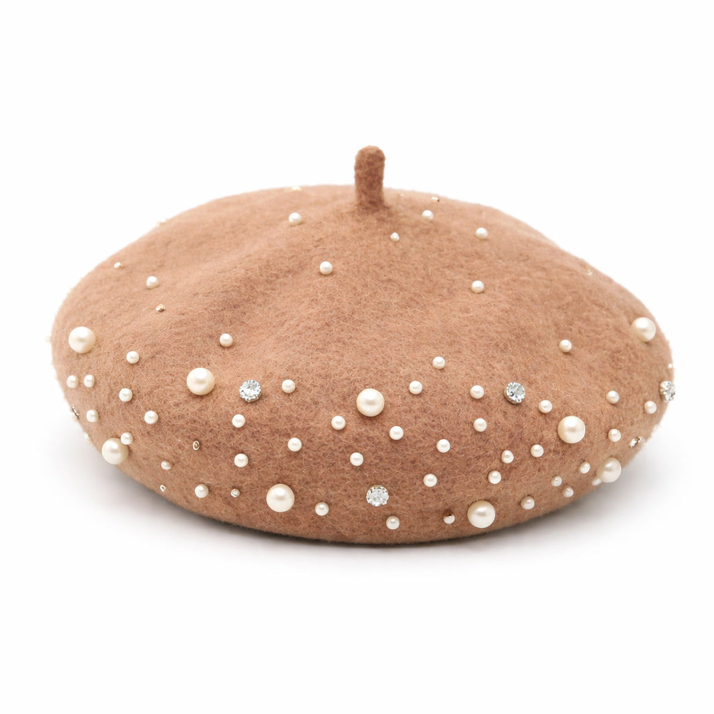 Béret Femme Hiver Perle