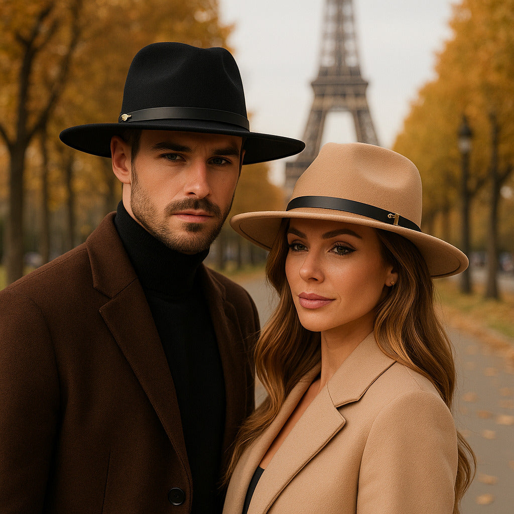 Chapeau Fedora Classy Chic Anneau Doré