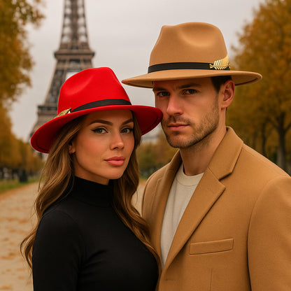 Chapeau Fedora Style British Plume