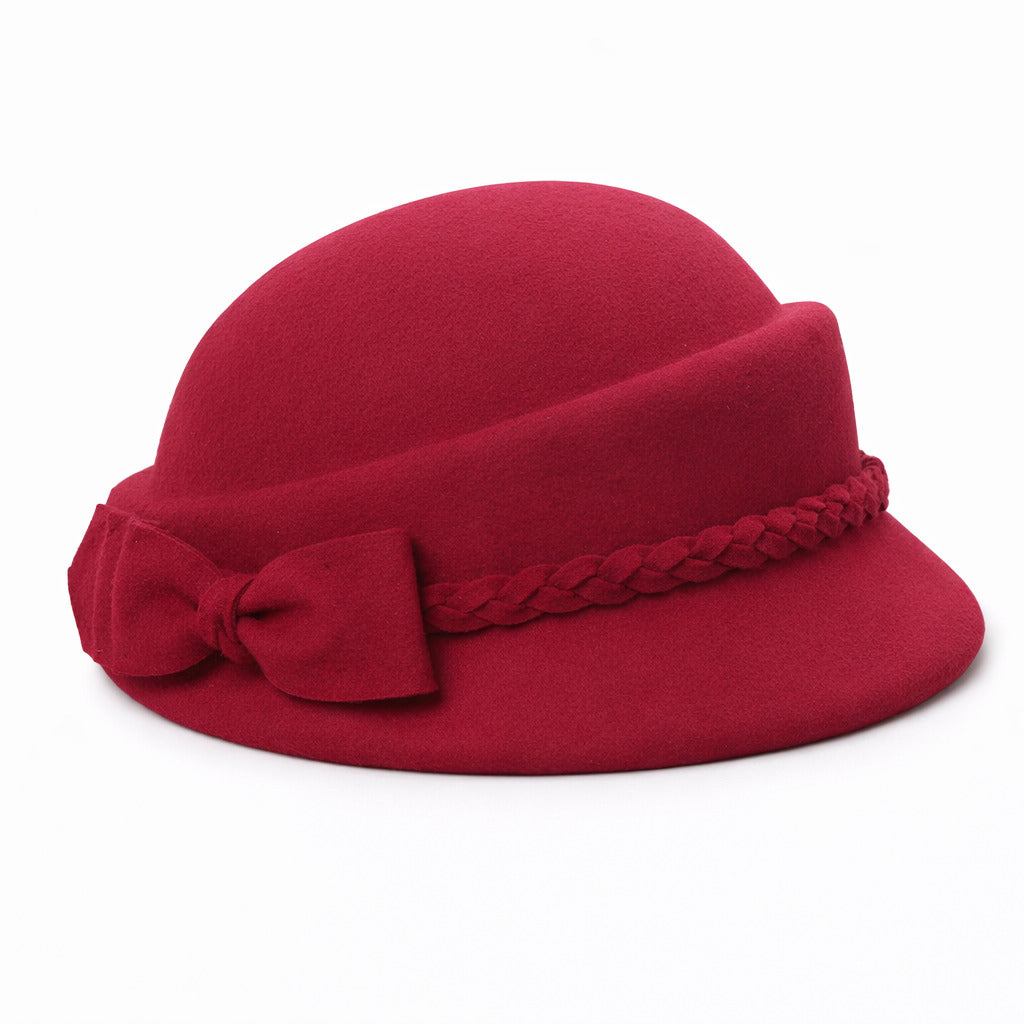 Chapeau en Laine Melon Cloche Femme - Casual