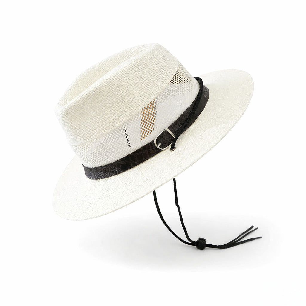 Chapeau Panama Homme Aéré Avec Cordon – Solaro