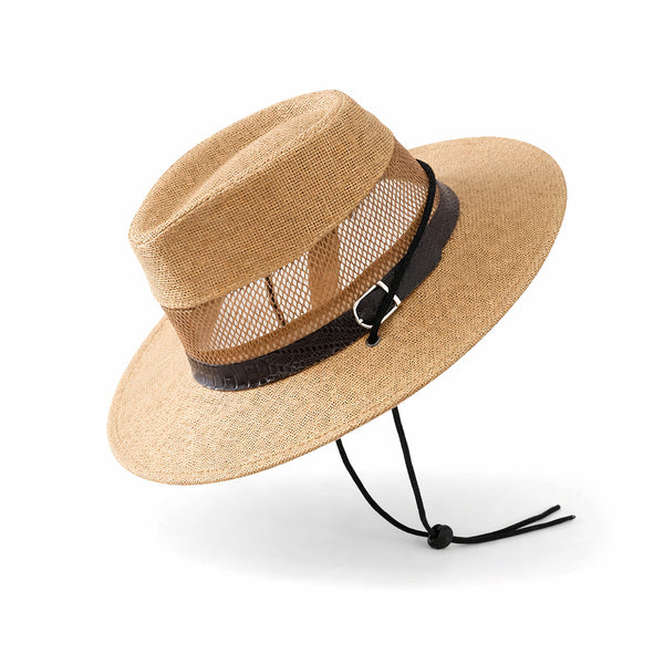 Chapeau Panama Homme Aéré Avec Cordon – Solaro